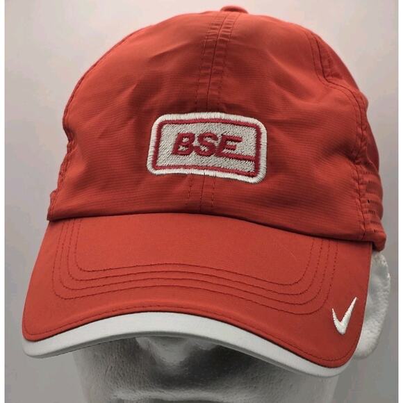 Nike Golf Red Hat Cap Embroidery Logo BSE Dri Fit NWT‎ Vintage - Picture 1 of 13